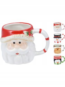 Kubek świąteczny ceramiczny malowane zdobienia 280 ml 1szt
