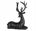 Figurka świąteczna renifer plastikowy czarny 20cm 1szt