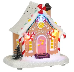 Figurka świąteczna domek świąteczny Cake House LED 10,5x7x10,5 cm