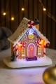 Figurka świąteczna domek świąteczny Cake House LED 10,5x7x10,5 cm