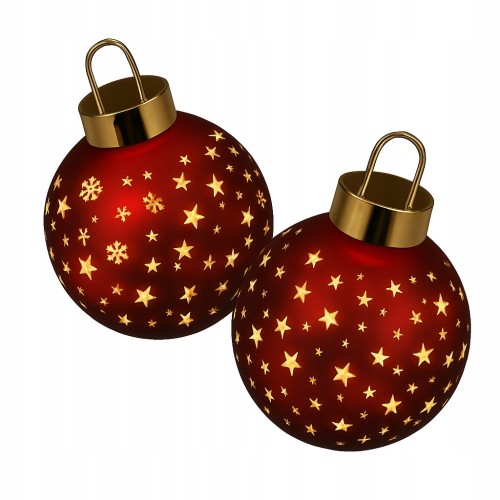 Bombka choinkowa ozdoba świąteczna czerwona LED 15cm 1szt