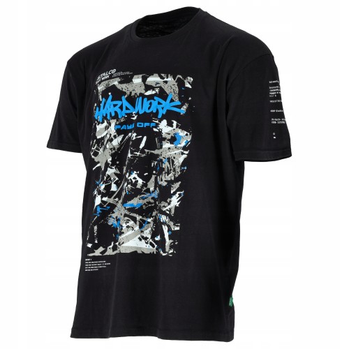 Koszulka robocza T-shirt męski czarny 100% bawełna lekka rozmiar XL