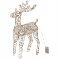 Figurka Świąteczna Renifer dekoracja złoty LED 60cm