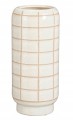 Wazon ceramiczny ecru 32,5x14 cm minimalistyczny w stylu skandynawskim