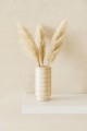 Wazon ceramiczny ecru 32,5x14 cm minimalistyczny w stylu skandynawskim