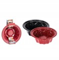 Zestaw 2 małych foremek do babki do pieczenia mini czarny czerwony 12cm