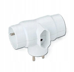 Rozgałęźnik 3 Gniazdowy z uziemieniem Euro biały