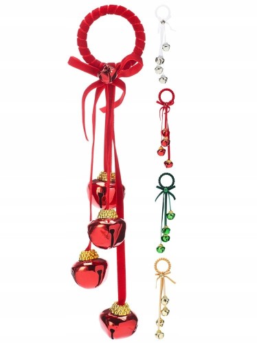 Dekoracja świąteczna zawieszka świąteczna z dzwoneczkami na wstążce