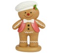 Figurka świąteczna Piernik żywica syntetyczna różowy 16cm 1szt