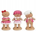 Figurka świąteczna Piernik żywica syntetyczna różowy 16cm 1szt
