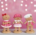 Figurka świąteczna Piernik żywica syntetyczna różowy 16cm 1szt