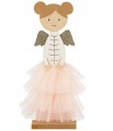 Figurka świąteczna Aniołek różowy brokat 31cm 1szt