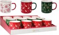 Kubek ceramiczny świąteczny 540 ml 3 wzory i kolory 1szt