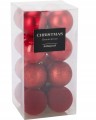 Bombki choinkowe 6 cm zestaw 16 szt. czerwone nietłukące