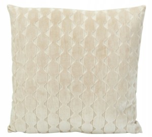 Poduszka dekoracyjna welurowa 45x45 cm kremowa miękka