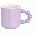Kubek porcelanowy pastelowy z uchem 340ml 1szt