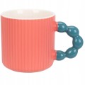 Kubek porcelanowy pastelowy z uchem 340ml 1szt