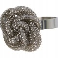 Zestaw 4 Pierścieni do serwetek srebrne glamour eleganckie 5cm