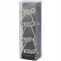 Zestaw 4 Pierścieni do serwetek srebrne glamour eleganckie 5cm