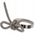 Zestaw 4 Pierścieni do serwetek srebrne glamour eleganckie 5cm