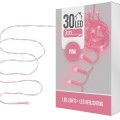 Lampki choinkowe na druciku kolorowe na baterie 30 diod LED 3m 1szt