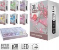 Lampki choinkowe na druciku kolorowe na baterie 30 diod LED 3m 1szt