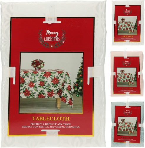 Obrus świąteczny na stół 180x130 cm różne wzory 1szt