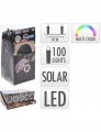Lampki choinkowe światełka kolorowe solarne 100 LED diod 10m
