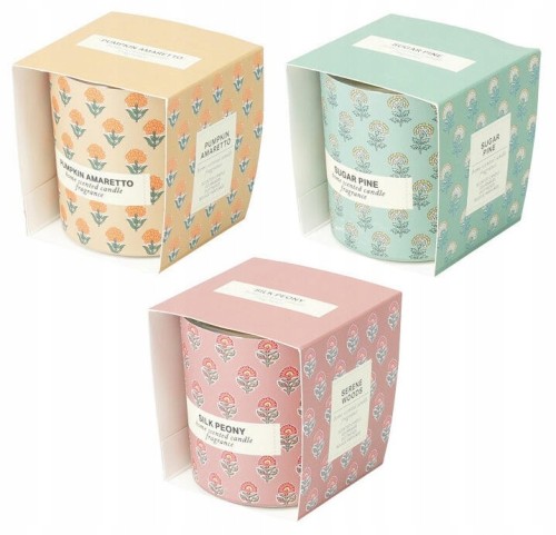 Świeca zapachowa w szkle 120g parafinowa 3 zapachy 7 cm 1 szt