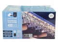 Lampki choinkowe sople 480 LED solarne z pilotem USB światło ciepłobiałe 18,6 m
