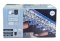 Lampki choinkowe sople 480 LED solarne z pilotem USB światło zimnobiałe 18,6 m