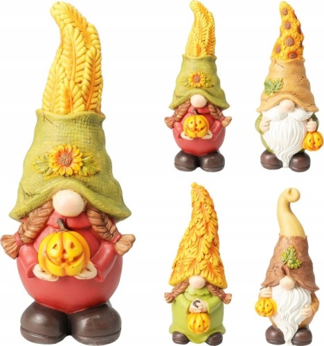 Figurka skrzat z dynią 30 cm dekoracja w kilku wariantach kolorystycznych
