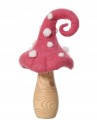Dekoracyjna figurka filcowa lisek na drewnie 25x1x31cm ozdoba jesienna