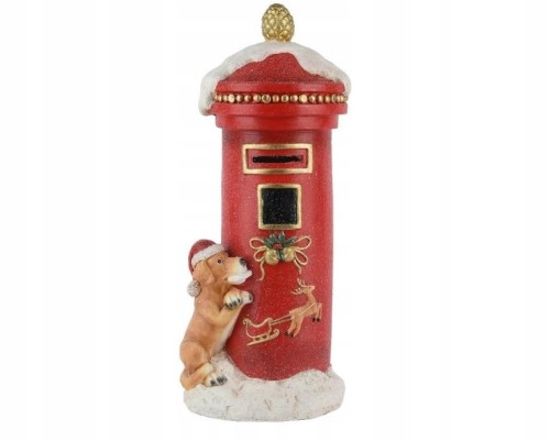 Figurka świąteczna Duża skrzynka na listy czerwona tworzywo sztuczne 70cm