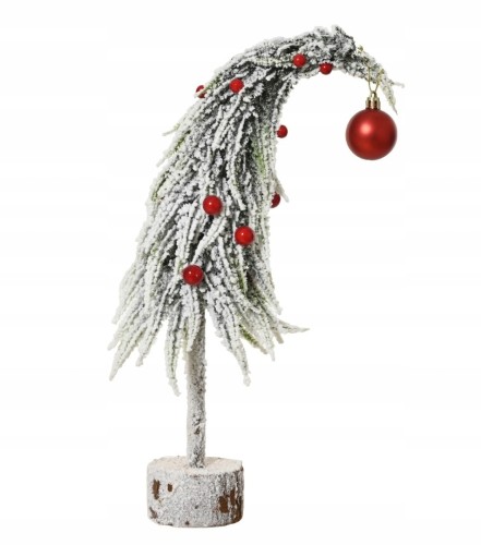 Figurka świąteczna mini drzewko ozdobne na pniu 45cm