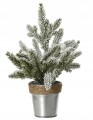 Figurka świąteczna drzewko ozdobne w doniczce tworzywo sztuczne 27cm 1szt
