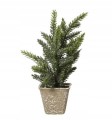 Figurka świąteczna mini choinka w doniczce tworzywo sztuczne 20cm 1szt