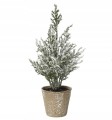 Figurka świąteczna mini choinka w doniczce tworzywo sztuczne 20cm 1szt