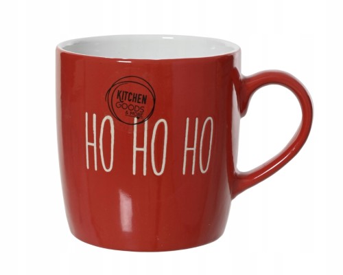 Kubek porcelanowy świąteczny czerwony HOHO 350ml