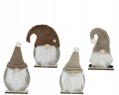 Figurka Skrzat Gnom Świąteczny poliestrowy 16,5 cm 1szt