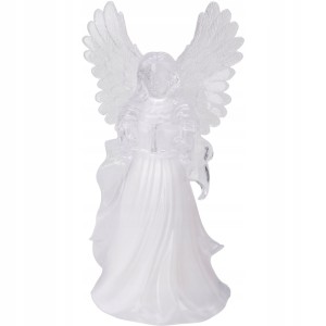 Anioł akrylowy LED z ciepłym białym światłem 15x13x30 cm 1 szt.
