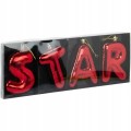 Bombki świąteczne litery 4 szt. XMAS STAR LOVE COOL złote i czerwone