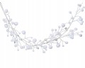 Girlanda nylonowa biała elegancka gałązka biała łańcuch świąteczny 15x95 cm