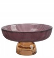 Patera szklana okrągła na nóżce mała elegancka 15cm 1szt
