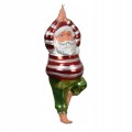 Bombka choinkowa kształtka szklana Mikołaj Yoga 15,9cm 1szt