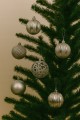 Bombki choinkowe zestaw 16 sztuk srebrne 8 cm nietłukące różne wzory