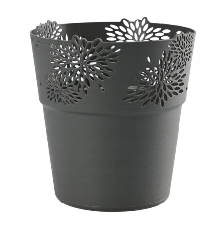 Osłonka ażurowa antracyt Aster 13 cm