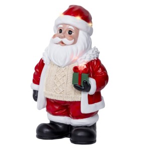 Figurka Świąteczna tworzywo sztuczne Święty Mikołaj LED 34,5cm 1szt