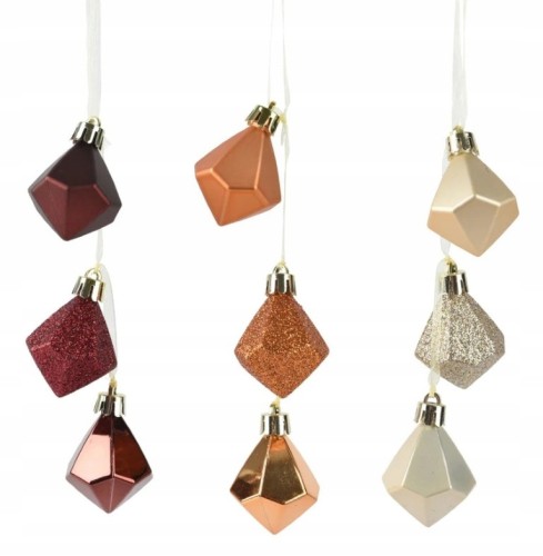 Ozdoba choinkowa zawieszka świąteczna plastikowa mix kolorów 1szt