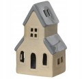 Figurka świąteczna porcelanowa domek różne kolory 17,9 cm 1szt